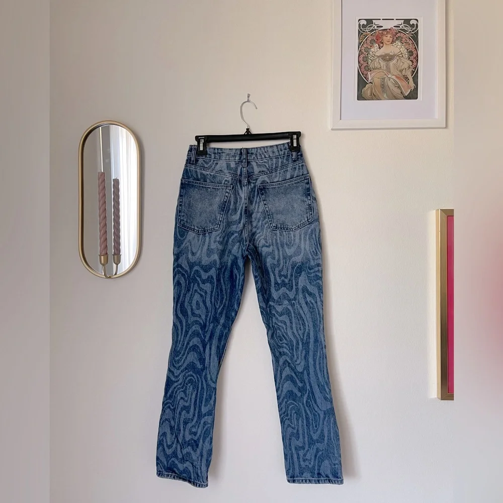 LOVERS AND FRIENDS Reece High Rise Slim Straight ( Amazing psychedelic pattern) - Picture 3 of 10